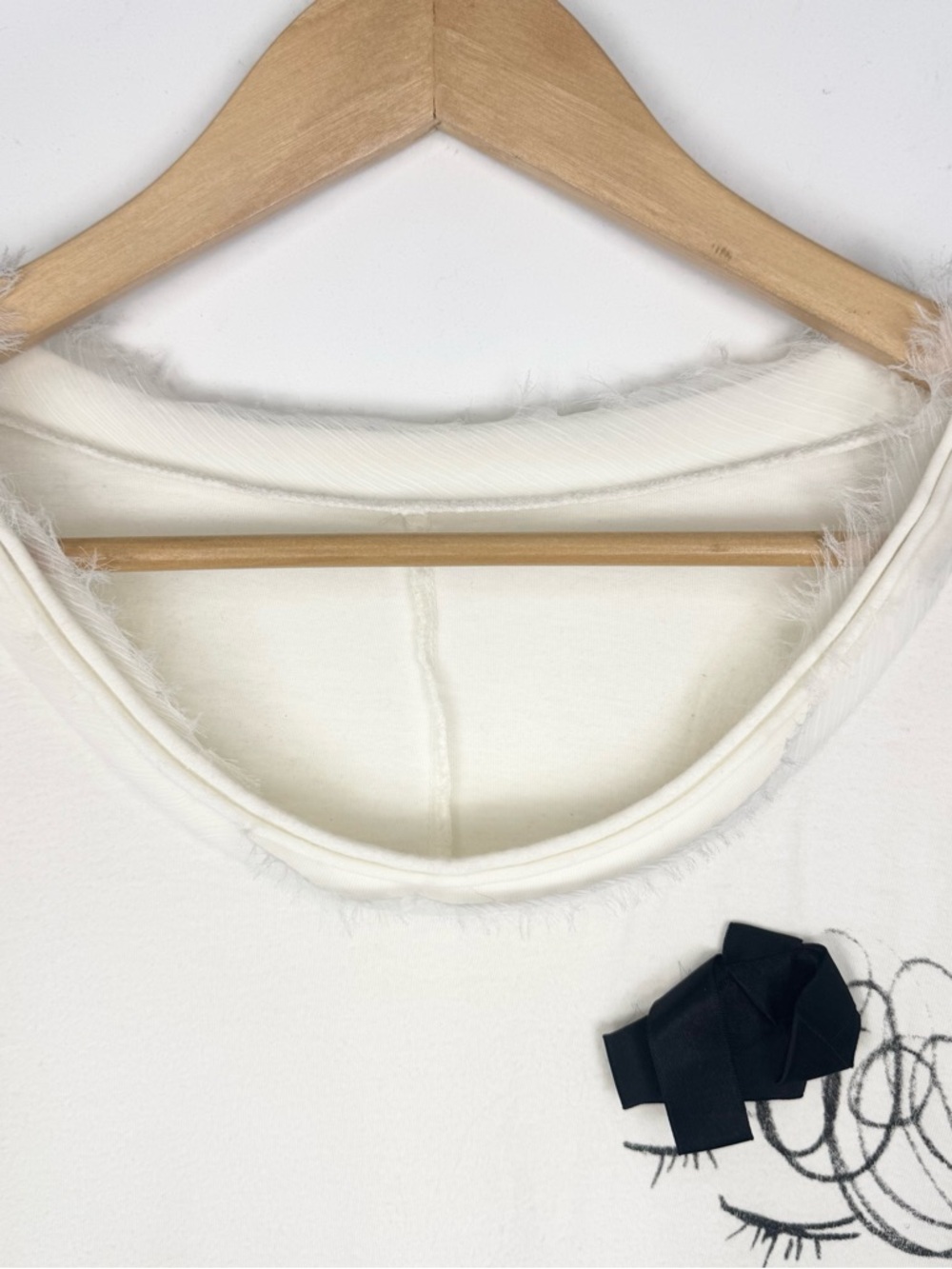 Boutique White Graphic Tee Shirt Dress w/ Aqua Tulle Skirt Detail Bow Accent - Picture 4 of 8